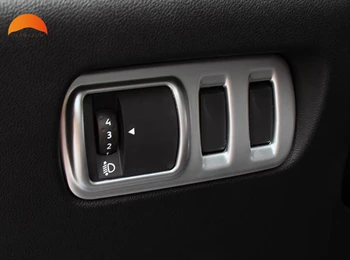 Renault Kadjar 2016 2017 2018 ABS Mat Araba için İç Far Lamba Anahtarı Düğmesi Çerçeve Kapak Trim Aksesuarları şekillendirme