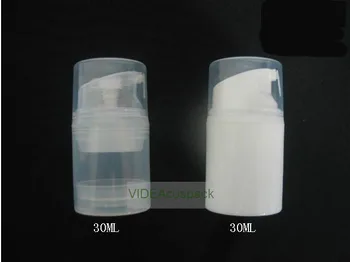 50pcs/lot PP havasız losyon 30 ml BB krem şişe vakum şişe beyaz açık renk havasız pompa şişe