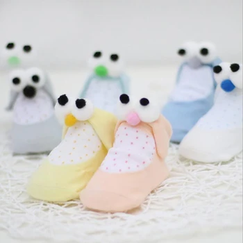 Üç yeni bahar ve sonbahar yeni çocuk çorap bebek çorap yeni doğan bebek boyutlu gözlü erkekler kızlara çorap penguen