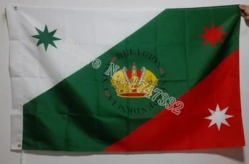 Meksika İmparatorluğu Bayrağı Sıcak Satış malların ilk bayrağı 150X90CM Banner pirinç metal delik 3X5FT