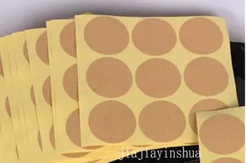 3cm ücretsiz kargo 100pcs toptan Boş Kraft Kağıt Etiket Yuvarlak Diy Kraft Etiket