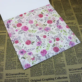 ENOGREETİNG 12 inç DİY sanat desen defteri, kağıt zanaat tatlı kalp kelimeler 1book dot tasarım çiçek set