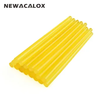 NEWACALOX 20pcs/lot Sarı Sıcak Tutkal Sopa 150 mm Yapıştırıcı Tabancası Alaşım Aksesuarları DİY Araçları 7 mm