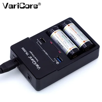 18650 26650 AA AAA ve QC 3.0 / USB 5 V Mobil Cihazlar için VariCore TR-2000 Şarj cihazı ve Hızlı Şarj 3.0