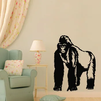 Goril Duvar Çıkartmaları Oda Dekorasyon Hayvanlar Duvar Çıkartmaları Çıkarılabilir Ev Dekor Adesivo De Parede Çocuklar