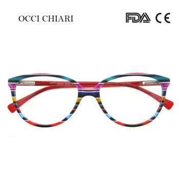 El Yapımı Lacivert Gözlük OCCİ CHİARİ İtalya Tasarımcı Optik Çerçeve Yüksek Kaliteli Gözlük Çerçevesi EyewearFrames NAGAR Gözlük