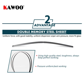 KAWOO 2 adet Araba Silecek Otomatik Yumuşak Kauçuk Windcreen Silecekler (2010-) Chevrolet Orland İçin 24