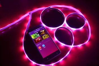 Orijinal Xiaomi Yeelight RGB Akıllı ışık band Akıllı Ev Telefonu Uygulaması wifi ışık şeridi Renkli kuzu 2M 16 Milyon 60 Led