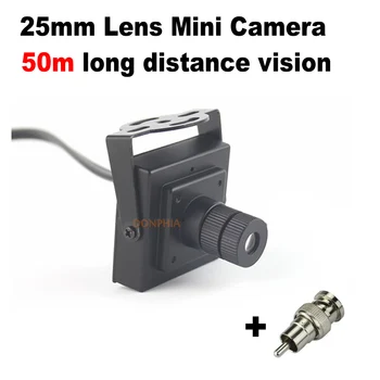 900TVL Mini CCTV Kamera 25mm Lens Uzun Mesafe Monitör görüş Açısı 10 derece Güvenlik Mini Video Kamera