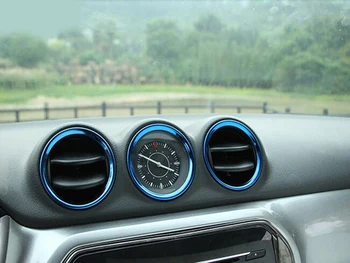 İç dekorasyon halkası KAPAĞİ Araba aksesuarları klima outlet Suzuki vitara 2016 değiştirilmiş hava İÇİN 5 adet-takma