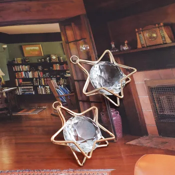 El Yapımı İçin 40mm Büyük Kristal Alaşım Metal Vintage Yıldız Dangle Kristal Takılar Diy Kolye Bilezik