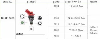 ücretsiz kargo 4 adet yakıt enjektörü filtresi Ey dahil (TS)halka plastik çamaşır çeki kap-RK0038 kiti Yakıt enjektör tamir seti/