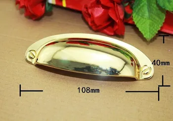 88 mm vinatge tarzı kabuk çekmece dolap 3.5 kolları kolları Bronz gümüş altın siyah kap / kapak şifonyer kapıyı çeker