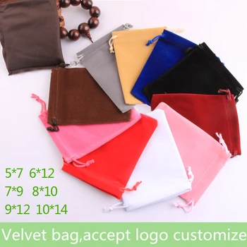 Hediye Çanta En iyi Marka İpli Takı Kadife Saklama çantası 10x14cm Akın 5 adet 10 adet Logo Parti Düğün Hediyesi Tutucu Özelleştirilmiş