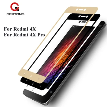 GerTong Premium Tam Kapak Redmi 4X 4 X Pro Koruyucu Cam Koruma Filmi İçin Xiaomi Redmi 4X Ekran Koruyucu Cam Temperlenmiş