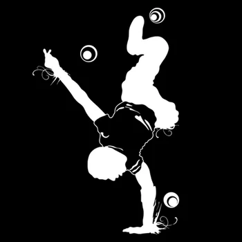 11.7CM18.S9 1 İlginç Jimnastik Dans Spor Dekor Vinil Araba Sticker Siluet Siyah/Gümüş-1070