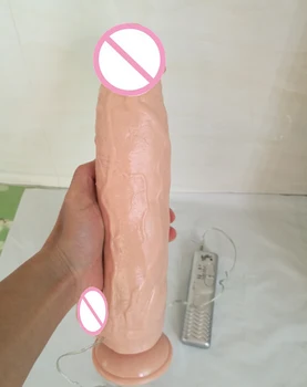 12 inç süper büyük silikon vantuz yapay penis, Gerçekçi penis kadın mastürbasyon kadınlar için seks ürünleri için büyük Dildo Vibratör