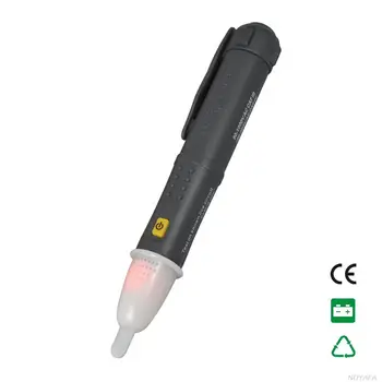 Kontaksız AC Voltaj dedektörü 50~1000 V Elektrik Gerilimi Test cihazı Sensör Kalem Stick siyah renk NOYAFA NF LED-608