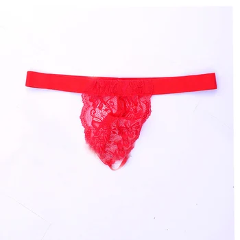 Seksi Gay Erkek iç Çamaşırı Dantel iç Çamaşırı G-string Bikini Seksi Erkek Streç G-string Külot iç Çamaşırı Kılıfı Nefes alabilen Pantolon Gay