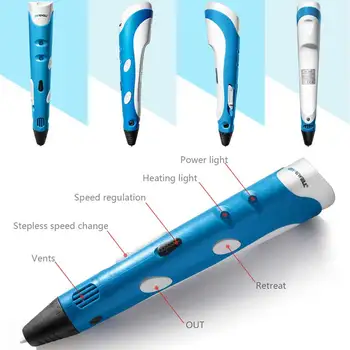 Çocuklar için myriwell 3d kalem, 3d kalem,1.75 mmABS/PLA Filament,3 d pen3d modeli,Yaratıcı 3d yazıcı kalem-3d sihirli kalem,en İyi Hediye