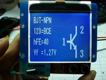Büyük ekran display12864 LCD Transistör Test cihazı Diyot Triode Bobin Kondansatör ESR Metre LCR METRE TEST MOS/PNP/PNP