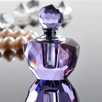 1 ML 1.7 inç Mor Vint Mini Cam Kristal Kadın Parfüm Doldurulabilir Boş Konteyner Seyahat Retro Parfüm Kozmetik Şişe Şişe