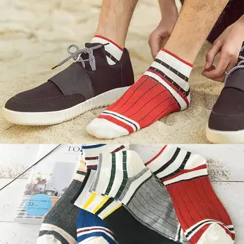 2016 yeni 10 adet 5 çift Kısa erkek Moda erkek çorap ayak bileği çorap görünmez çorap için düşük sığ ağız pamuk=yaz erkek çorap
