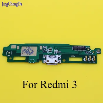 Jing Cheng Da yepyeni Mikrofon Modülü+USB Redmi 3 Yedek için Xiaomi İçin Port Board Flex Kablo Bağlayıcı Parça Şarj