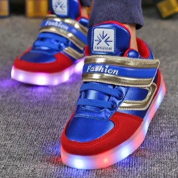 Ayakkabı parlak Parlak çocuklar Çocuklar Çocuklar için Ayakkabı USB şarj edilebilir led Işıkları Ayakkabı 11 flash modları Noel hediyeleri Led