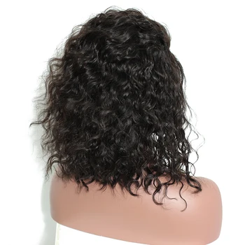 Kısa İnsan Saçı Dantel Ön Peruk Dalgalı Bob Brezilyalı Dantel Ön İnsan Saçı Peruk Ön Ağartılmış Knot Tatlım Kraliçe Remy Pluked