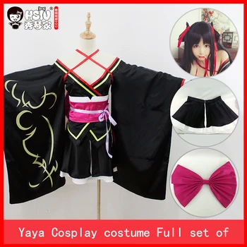HSİU Yaya Cosplay kimono,Kırılmaz Makine(Eldiven, çorap ve saç aksesuarları, peruk)ÇÜNKÜ Bebek kostümü Cadılar Bayramı kostümü