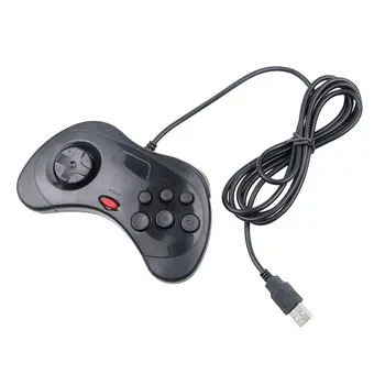 Sega Saturn USB İçin ViGRAND 2 ADET siyah beyaz PC İçin oyun Denetleyicisi oyun kumandası Uyumlu Joystick Kablolu
