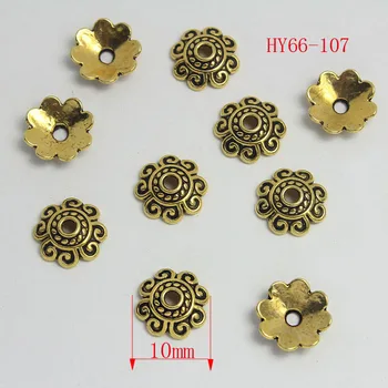 ücretsiz kargo 150pcs 66-107 10mm metal boncuk Tibet Antika StyleTone Küçük Çiçek antika altın kapaklar spacer boncuk kaplama