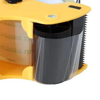 (Teyp El dahil)-QSHOİC Sarı güç mühürleme cihazı 60 mm kaset kesici makine ambalaj bandı makine düzenledi