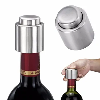 1 ADET Paslanmaz Çelik Şarap stoper Vakum Mühürleyen bar araçları şişe