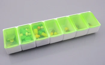 Mini 7 Çıkarılabilir Küçük Plastik PC'ler Gün Bir Hafta Seyahat Tıbbı Konteyner Depolama Organizador İle Taşınabilir