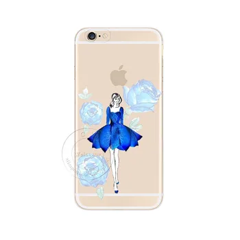 Apple iPhone X 4 4S 5 5S İçin Tinker Bell Kelebek Kedi Pamuk Prenses, Küçük deniz kızı Çizgi film Sevimli kılıfı 5C 6 6 7 8 SE Plus