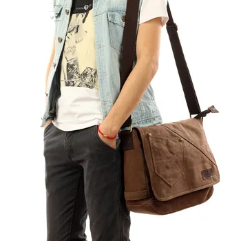 Erkek Rahat Kanvas Omuz Çantaları Vintage Messenger çanta Moda öğrenci Scholl Seyahat Çantası Laptop çantası Evrak çantası şey yapıyor