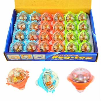 Bir parça çocuk oyuncakları Lamba Işık Müzik Lazer Spinner Peg-Top Gyro Klasik Oyuncaklar el mini Peg top topaç brinquedos LED