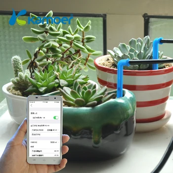 Çiçek için Bluetooth bağlantısı üzerinden cihaz otomatik sulama Kamoer bitki veya etli DİY Otomatik Mikro Damla Sulama Sistemi