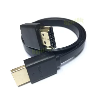 V1 yüksek kalite.4 hdmı Düz kablo Altın Kaplama Fiş Erkek-Erkek HDMI Kablosu 1080p 3D 0,3 m 0,5 M 1M 1,5 M