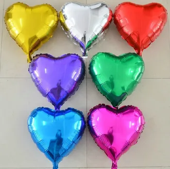 50pcs/Lot 10 inç Kalp Şeklinde Alüminyum Folyo Balon doğum günü Düğün Parti dekorasyon balon toptan
