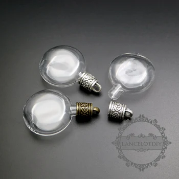Antiqued Gümüş 3mm açık ay ile 33 mm düz yuvarlak şişe, cam şişe,Bronz kapak DİY kolye cazibe malzemeleri 1800263