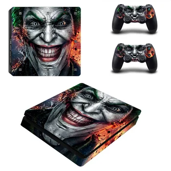 PlayStation PS4 için Joker Tarzı Vinil Sticker İnce Deri Kapak Çıkartma 4 Slim Konsol & 2 Denetleyicileri