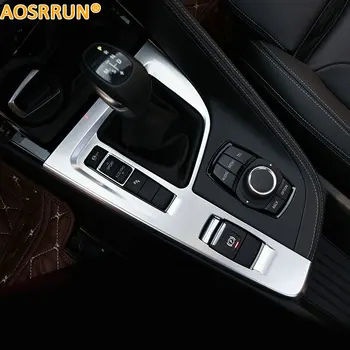 BMW İçin AOSRRUN Mat ABS İç Dişli Kapağı Araba aksesuarları X1 F48 2016 20i 25i 25le
