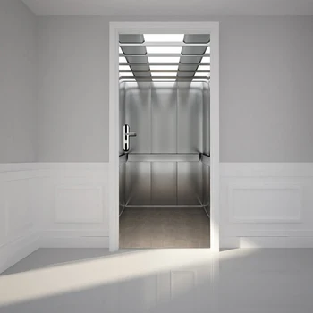 Funlife 3D Kapı Duvar Sticker,Asansör Ahşap Kapı Tasarımı DİY Simülasyon Ev Dekorasyon,Yatak Odası kapı yenileme