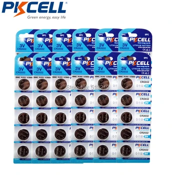60Pcs/12Pack PKCELL 3V CR2032 DL2032 CR 2032 BR2032 Lityum Pil Düğme Hücre Parayı Eşit DL2032, BR2032, KL2032, 15004LC
