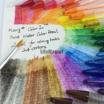 LifeMaster harikaaa bir adammış Twist Su Renkli Kalem/Renkli Kalem 36/24/12 Renk Boyama Kitapları Mükemmel bir Çocuk Hediye için 3mm İdeal Set