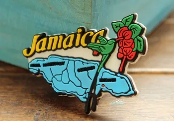 Jamaika Haritası Hummingbird Turizm Seyahat Hediyelik eşya Kauçuk Buzdolabı Mıknatısı Dünya çapında bir HEDİYE FİKRİ