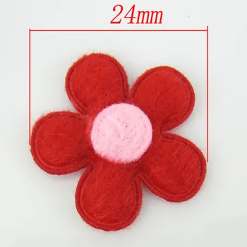 Ücretsiz Kargo 800pcs Karışık Çiçek Kumaş Şekil Çiçek kapakları süslemek 2.4 cm Dikiş Giyim Aksesuarları Düğün Aplike
